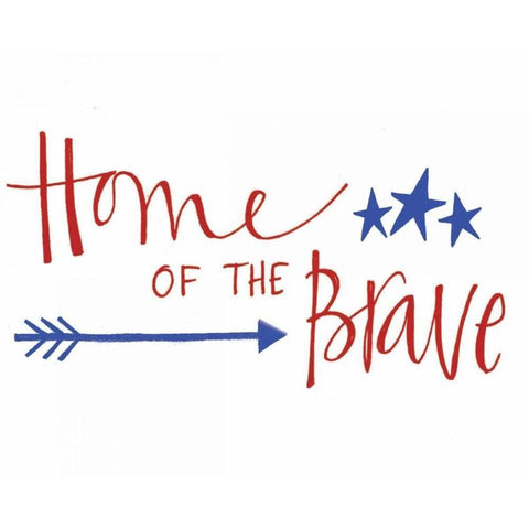 Home of the Brave Black Modern Wood Framed Art Print with Double Matting by Doucette, Katie