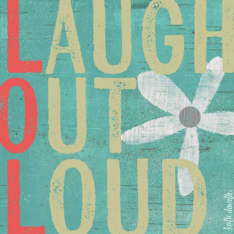 Laugh Out Loud White Modern Wood Framed Art Print by Doucette, Katie