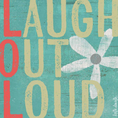 Laugh Out Loud Black Modern Wood Framed Art Print by Doucette, Katie