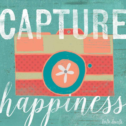 Capture Happiness Black Ornate Wood Framed Art Print with Double Matting by Doucette, Katie