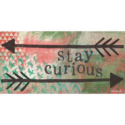 Stay Curious Black Modern Wood Framed Art Print with Double Matting by Doucette, Katie
