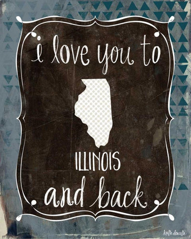 Illinois and Back Black Ornate Wood Framed Art Print with Double Matting by Doucette, Katie