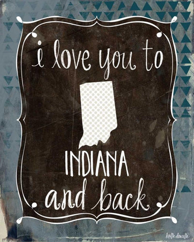 Indiana and Back Black Ornate Wood Framed Art Print with Double Matting by Doucette, Katie