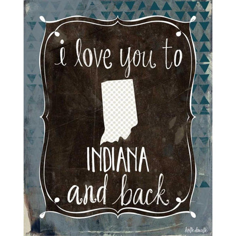 Indiana and Back Black Modern Wood Framed Art Print with Double Matting by Doucette, Katie