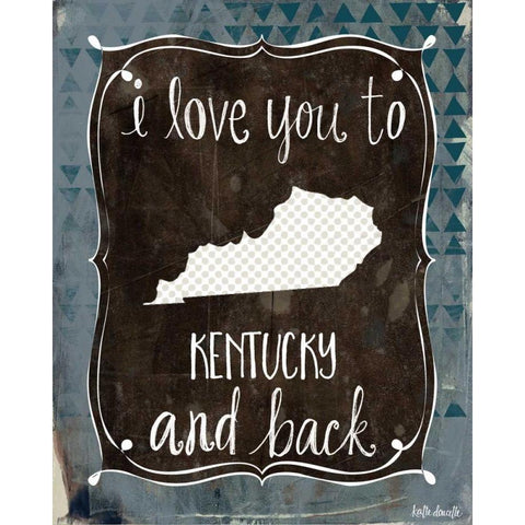 Kentucky and Back White Modern Wood Framed Art Print by Doucette, Katie