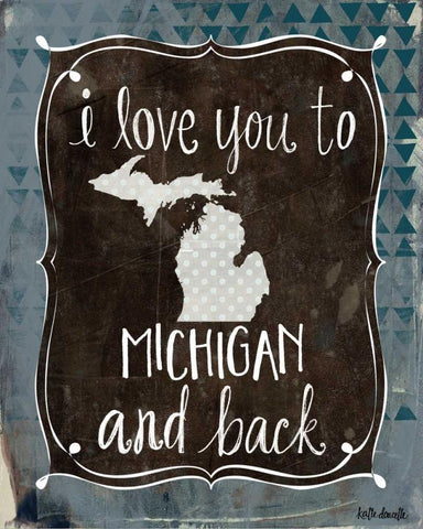 Michigan and Back White Modern Wood Framed Art Print with Double Matting by Doucette, Katie