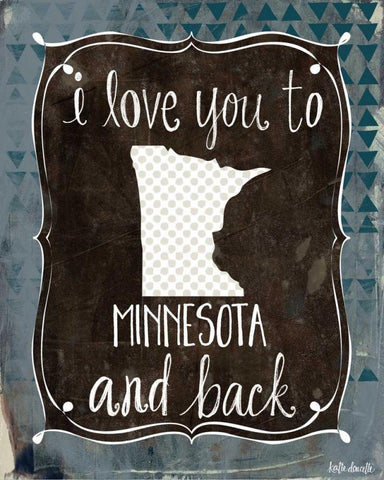 Minnesota and Back Black Ornate Wood Framed Art Print with Double Matting by Doucette, Katie