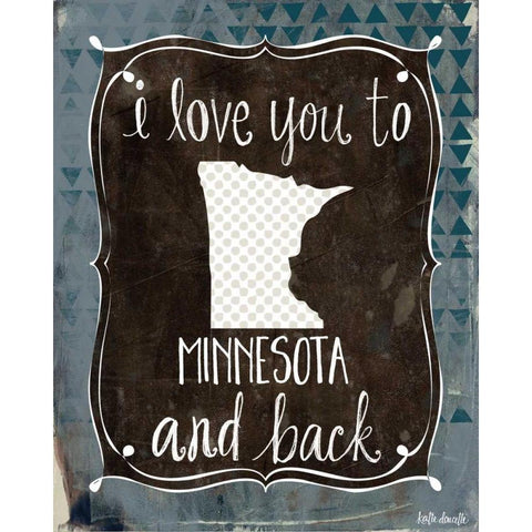 Minnesota and Back Gold Ornate Wood Framed Art Print with Double Matting by Doucette, Katie