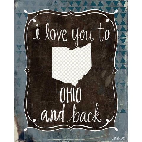 Ohio and Back Gold Ornate Wood Framed Art Print with Double Matting by Doucette, Katie