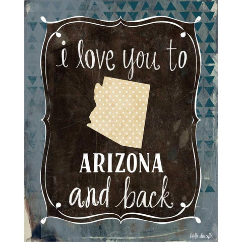 Arizona and Back Gold Ornate Wood Framed Art Print with Double Matting by Doucette, Katie