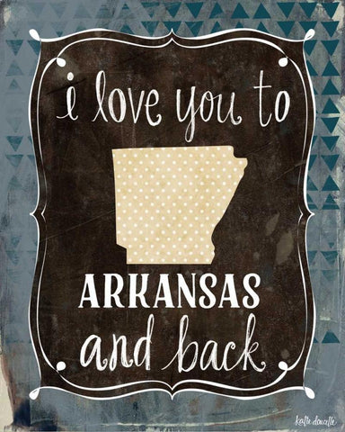 Arkansas and Back White Modern Wood Framed Art Print with Double Matting by Doucette, Katie