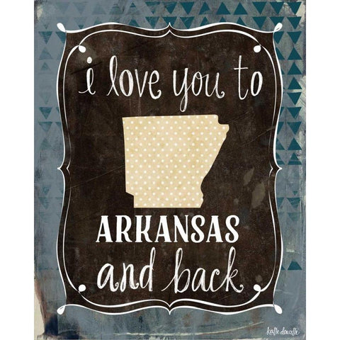 Arkansas and Back Gold Ornate Wood Framed Art Print with Double Matting by Doucette, Katie