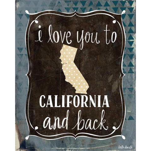 California and Back Black Modern Wood Framed Art Print with Double Matting by Doucette, Katie