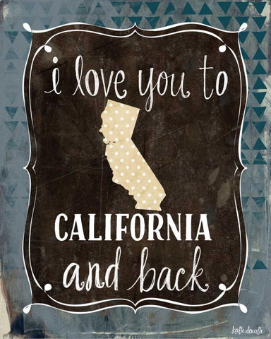 California and Back White Modern Wood Framed Art Print with Double Matting by Doucette, Katie