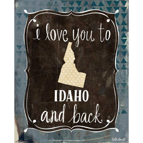 Idaho and Back White Modern Wood Framed Art Print by Doucette, Katie