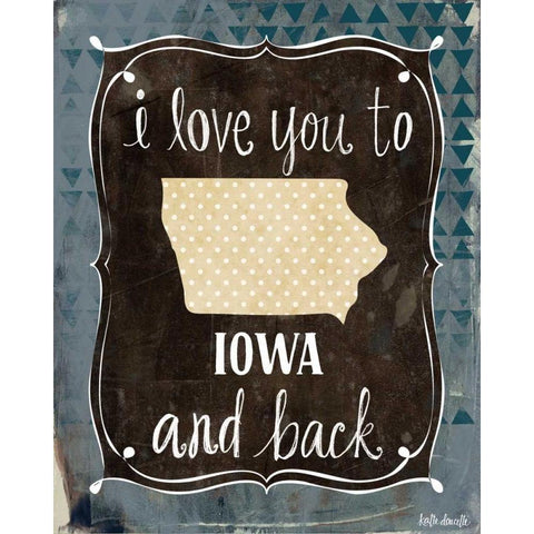 Iowa and Back Black Modern Wood Framed Art Print with Double Matting by Doucette, Katie