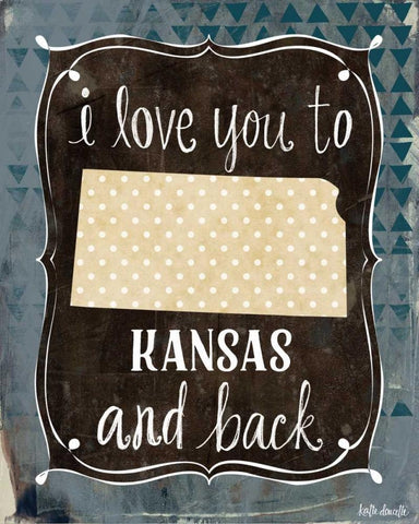 Kansas and Back White Modern Wood Framed Art Print with Double Matting by Doucette, Katie