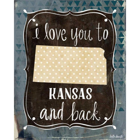 Kansas and Back Black Modern Wood Framed Art Print by Doucette, Katie