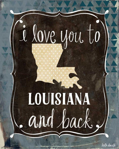 Louisiana and Back Black Ornate Wood Framed Art Print with Double Matting by Doucette, Katie