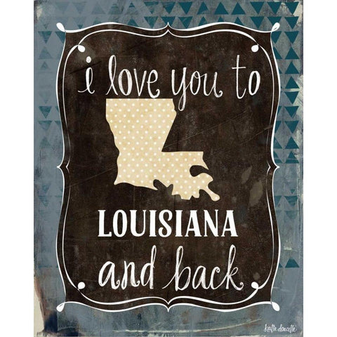 Louisiana and Back Gold Ornate Wood Framed Art Print with Double Matting by Doucette, Katie