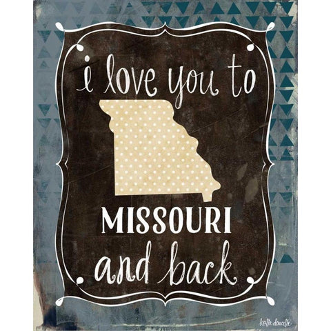 Missouri and Back White Modern Wood Framed Art Print by Doucette, Katie