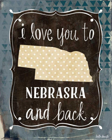 Nebraska and Back Black Ornate Wood Framed Art Print with Double Matting by Doucette, Katie