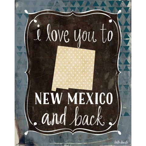 New Mexico and Back Gold Ornate Wood Framed Art Print with Double Matting by Doucette, Katie