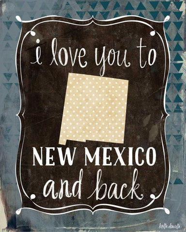 New Mexico and Back White Modern Wood Framed Art Print with Double Matting by Doucette, Katie