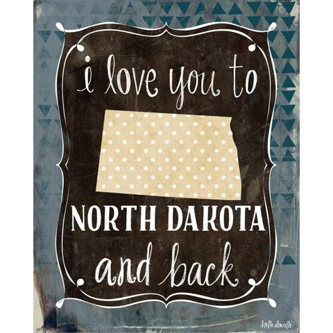 North Dakota and Back Black Modern Wood Framed Art Print with Double Matting by Doucette, Katie