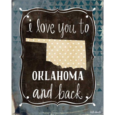 Oklahoma and Back White Modern Wood Framed Art Print by Doucette, Katie