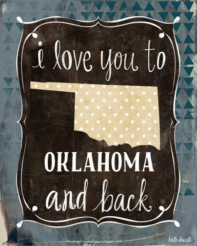 Oklahoma and Back White Modern Wood Framed Art Print with Double Matting by Doucette, Katie