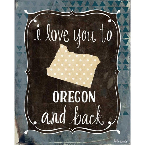 Oregon and Back Black Modern Wood Framed Art Print with Double Matting by Doucette, Katie