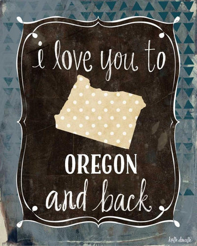 Oregon and Back Black Ornate Wood Framed Art Print with Double Matting by Doucette, Katie