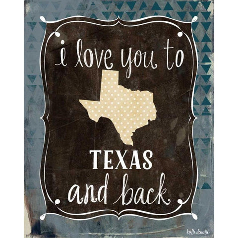 Texas and Back White Modern Wood Framed Art Print by Doucette, Katie