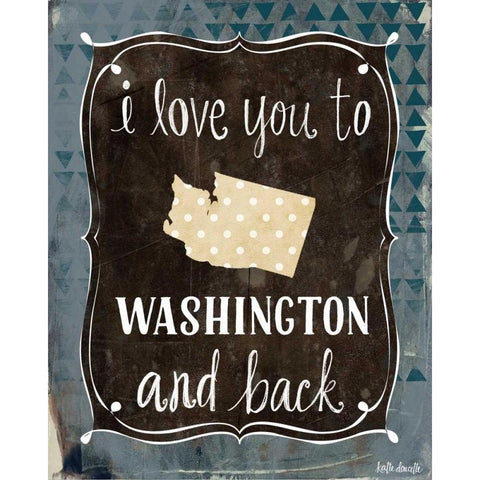 Washington and Back White Modern Wood Framed Art Print by Doucette, Katie