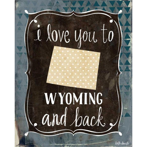 Wyoming and Back Black Modern Wood Framed Art Print with Double Matting by Doucette, Katie