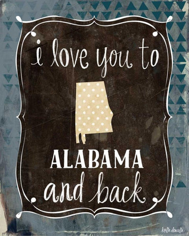 Alabama and Back White Modern Wood Framed Art Print with Double Matting by Doucette, Katie