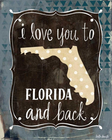 Florida and Back White Modern Wood Framed Art Print with Double Matting by Doucette, Katie