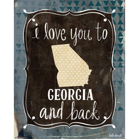 Georgia and Back Gold Ornate Wood Framed Art Print with Double Matting by Doucette, Katie