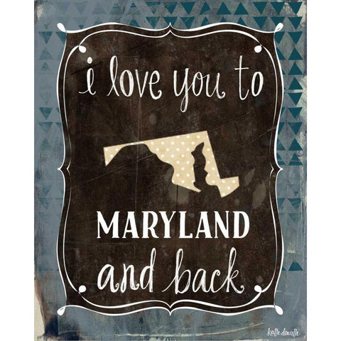 Maryland and Back White Modern Wood Framed Art Print by Doucette, Katie