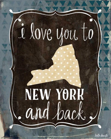 New York and Back Black Ornate Wood Framed Art Print with Double Matting by Doucette, Katie