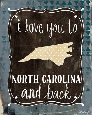 North Carolina and Back White Modern Wood Framed Art Print with Double Matting by Doucette, Katie