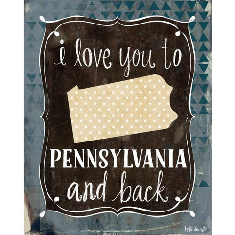 Pennsylvania and Back White Modern Wood Framed Art Print by Doucette, Katie