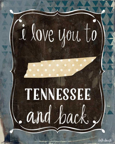 Tennessee and Back Black Ornate Wood Framed Art Print with Double Matting by Doucette, Katie