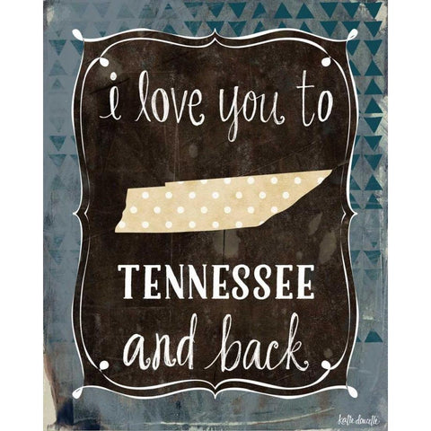 Tennessee and Back Black Modern Wood Framed Art Print by Doucette, Katie