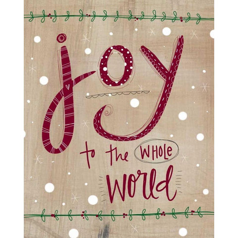 Joy to the Whole World White Modern Wood Framed Art Print by Doucette, Katie