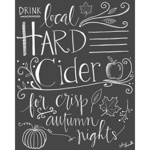 Hard Cider Black Modern Wood Framed Art Print with Double Matting by Doucette, Katie