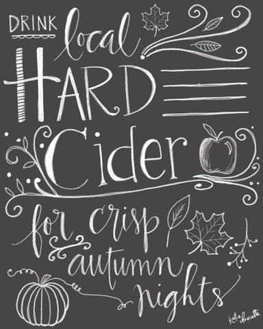 Hard Cider Black Ornate Wood Framed Art Print with Double Matting by Doucette, Katie