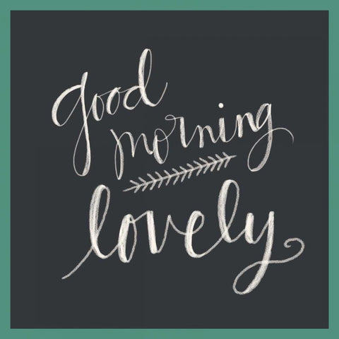 Good Morning, Lovely Black Ornate Wood Framed Art Print with Double Matting by Doucette, Katie