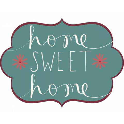 Home Sweet Home Gold Ornate Wood Framed Art Print with Double Matting by Doucette, Katie